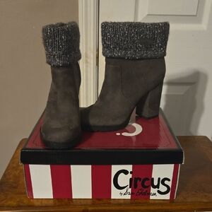 Circus by Sam Edelman Charcoal Heeled Boots